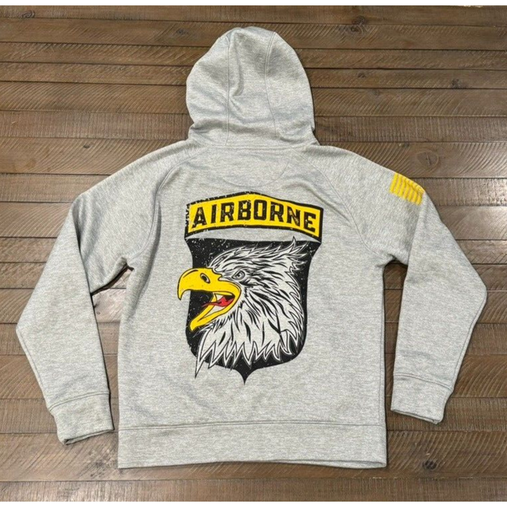Nine Line Airborne Gray Eagle Hoodie - Men's Size S